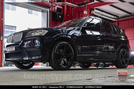 19x8.0 19x9.0 Simmons FR-C Matte Black NCT on BMW X3 