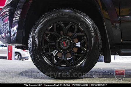 17x9.0 Simmons MAX X11 MBW on VW AMAROK