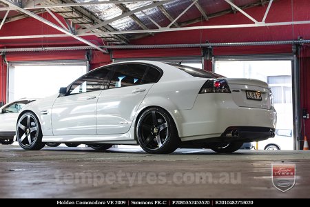 20x8.5 20x10 Simmons FR-C Satin Black NCT on HOLDEN COMMODORE VE