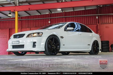 20x8.5 20x10 Simmons FR-C Satin Black NCT on HOLDEN COMMODORE VE