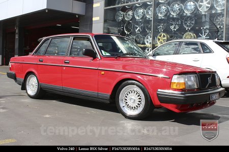 16x7.5 Lenso BSX Silver on VOLVO 240