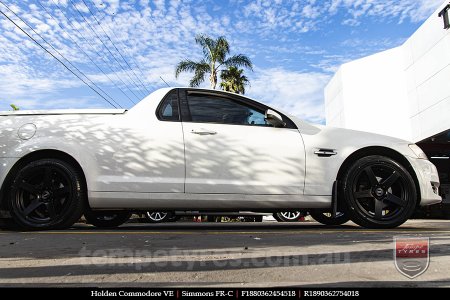 18x8.0 18x9.0 Simmons FR-C Matte Black NCT on HOLDEN COMMODORE VE