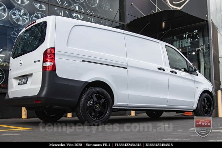 18x8.5 18x9.5 Simmons FR-1 Satin Black on MERCEDES VITO