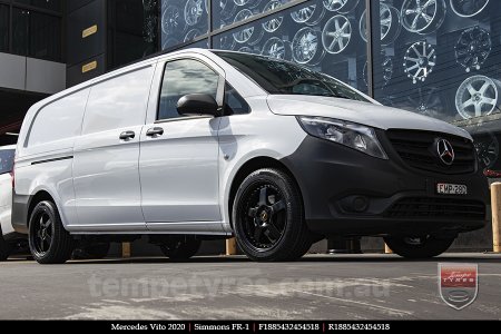 18x8.5 18x9.5 Simmons FR-1 Satin Black on MERCEDES VITO