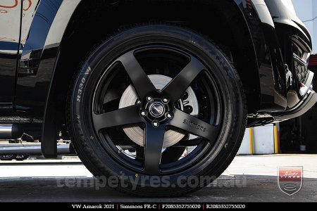 20x8.5 20x10 Simmons FR-C Satin Black NCT on VW AMAROK