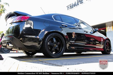 19x8.5 19x9.5 Simmons FR-1 Satin Black on HOLDEN COMMODORE VF