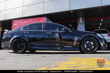 19x8.5 19x9.5 Simmons FR-1 Satin Black on HOLDEN COMMODORE VF