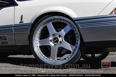 20x8.5 20x9.5 Simmons FR-1 Silver on HOLDEN CALAIS