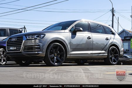 22x9.5 Simmons S6 Matte Black NCT on AUDI Q7