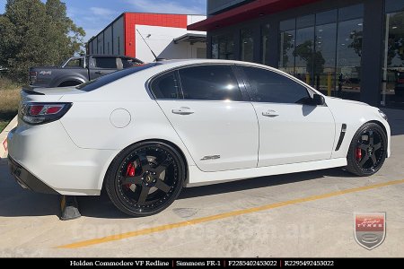 22x8.5 22x9.5 Simmons FR-1 Full Gloss Black on HOLDEN COMMODORE VF