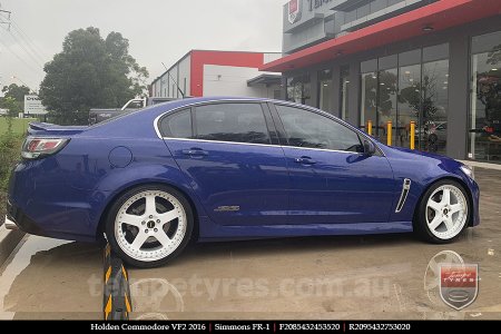 20x8.5 20x9.5 Simmons FR-1 White on HOLDEN COMMODORE VF