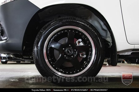 17x8.5 17x9.5 Simmons FR-1 Gloss Black on TOYOTA HILUX