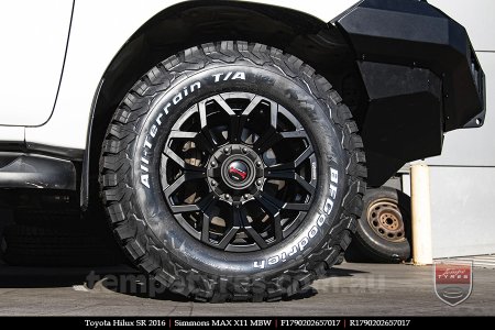 17x9.0 Simmons MAX X11 MBW on TOYOTA HILUX