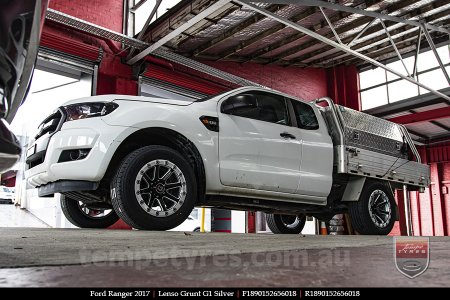 18x9.0 Lenso Grunt G1 Silver on FORD RANGER