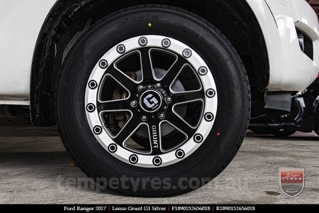 18x9.0 Lenso Grunt G1 Silver on FORD RANGER