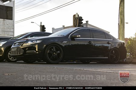 20x8.5 20x9.5 Simmons FR-1 Satin Black on FORD FALCON