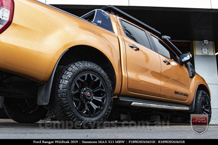 18x9.0 Simmons MAX X11 MBW on FORD RANGER WILDTRAK