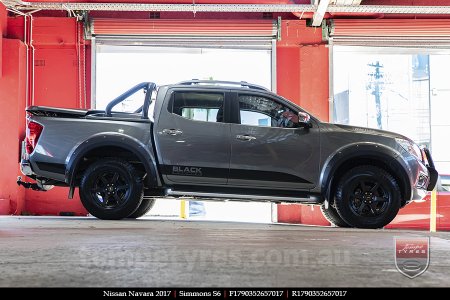 17x9.0 Simmons S6 Matte Black NCT on NISSAN NAVARA