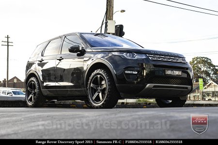 18x8.0 18x9.0 Simmons FR-C Matte Black NCT on RANGE ROVER DISCOVERY