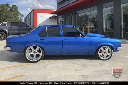 18x7.0 18x8.5 Simmons FR-1 Silver on HOLDEN TORANA