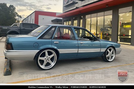 20x8.5 20x9.5 Walky Silver on HOLDEN COMMODORE VL