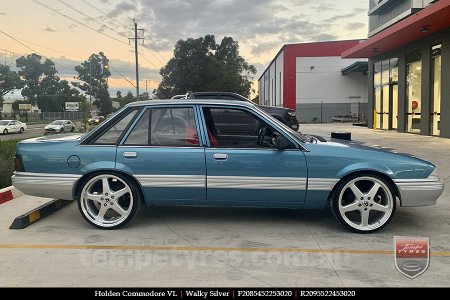 20x8.5 20x9.5 Walky Silver on HOLDEN COMMODORE VL