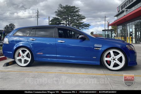 22x8.5 22x9.5 Simmons FR-1 White on HOLDEN COMMODORE VE