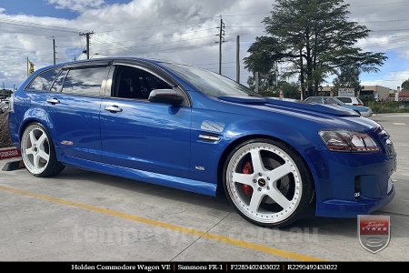 22x8.5 22x9.5 Simmons FR-1 White on HOLDEN COMMODORE VE