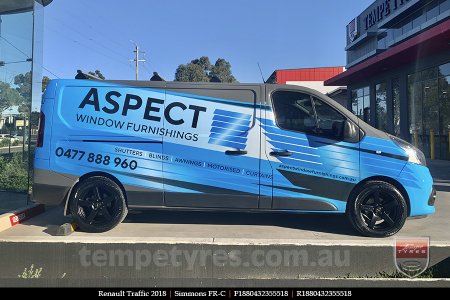 18x8.0 18x9.0 Simmons FR-C Matte Black NCT on RENAULT TRAFIC