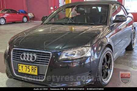 18x8.5 18x9.5 Simmons FR-1 Gloss Black on AUDI A3