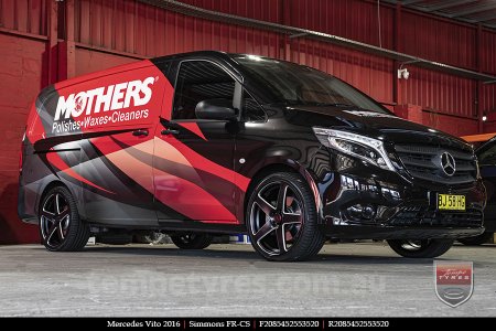 20x8.5 20x10 Simmons FR-CS Satin Black NCT  on MERCEDES VITO