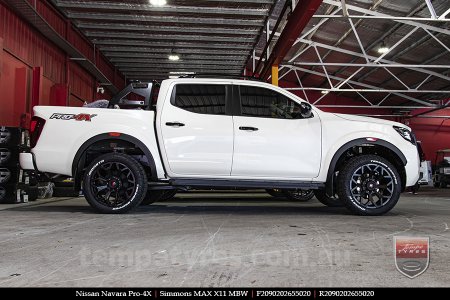 20x9.0 Simmons MAX X11 MBW on Nissan Navara