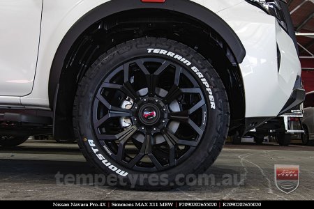 20x9.0 Simmons MAX X11 MBW on Nissan navara