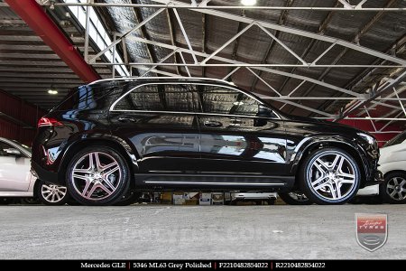 22x10 5346 ML63 Grey Polished on MERCEDES GLE