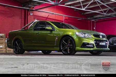 20x8.5 20x10 Simmons FR-CS Satin Black NCT  on HOLDEN COMMODORE VF