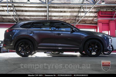 22x9.5 Simmons S6 Matte Black NCT on MAZDA CX9