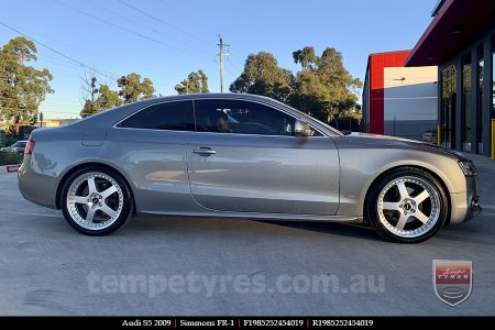 19x8.5 19x9.5 Simmons FR-1 Silver on AUDI S5