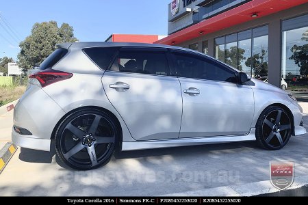 20x8.5 20x10 Simmons FR-C Black Tint NCT on TOYOTA COROLLA