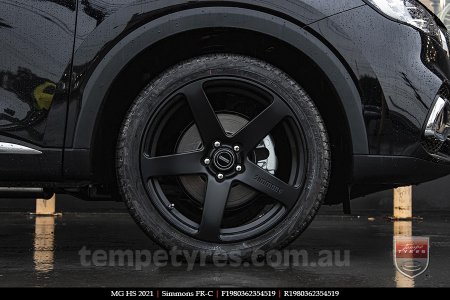 19x8.0 19x9.0 Simmons FR-C Matte Black NCT on MG HS