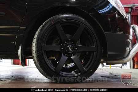 20x9.0 Simmons S6 Matte Black NCT on HYUNDAI iLOAD