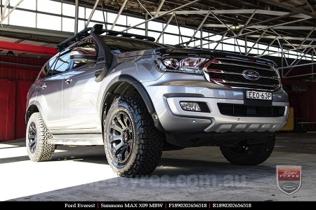 18x9.0 Simmons MAX X09 MBW on FORD EVEREST