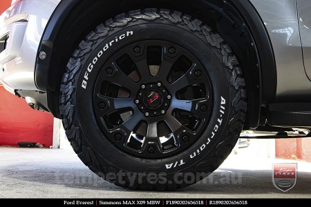 18x9.0 Simmons MAX X09 MBW on FORD EVEREST
