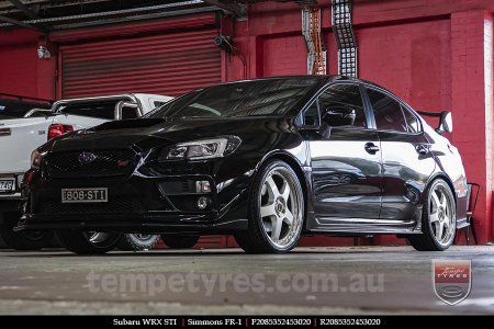 20x8.5 20x9.5 Simmons FR-1 Silver on SUBARU WRX