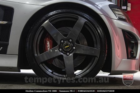 20x8.5 20x10 Simmons FR-C Hyper Dark NCT on HOLDEN COMMODORE VE