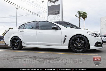 19x8.5 19x9.5 Simmons FR-1 Satin Black on HOLDEN COMMODORE VF