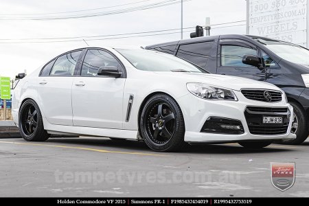 19x8.5 19x9.5 Simmons FR-1 Satin Black on HOLDEN COMMODORE VF