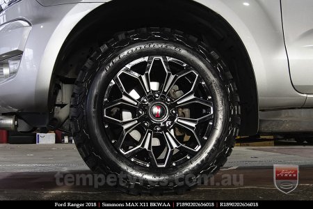 18x9.0 Simmons MAX X11 BKWAA on FORD RANGER