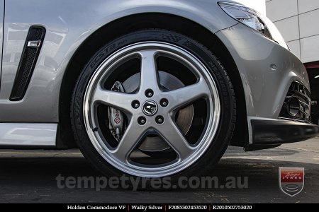 20x8.5 20x10 Walky Silver on HOLDEN COMMODORE VF