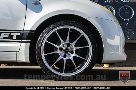 17x7.5 Starcorp Racing LUNAR on SUZUKI SWIFT