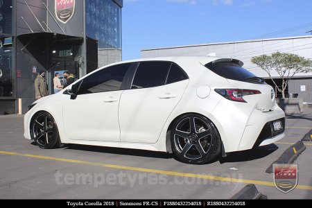 18x8.0 18x9.0 Simmons FR-CS Matte Black NCT on TOYOTA COROLLA